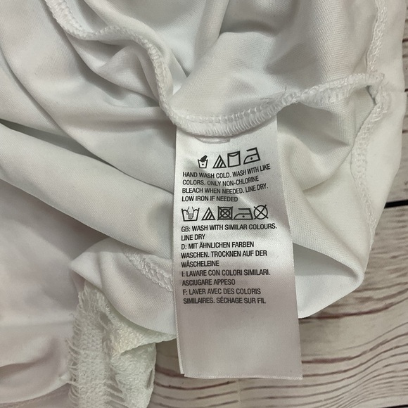 Isaac Mizrahi Small Short Cap Sleeve White Lace Mini Dress Summer Sundress - Picture 7 of 10